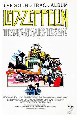 Led Zeppelin, The Song Remains The Same, 1976, Album Release Promo ...