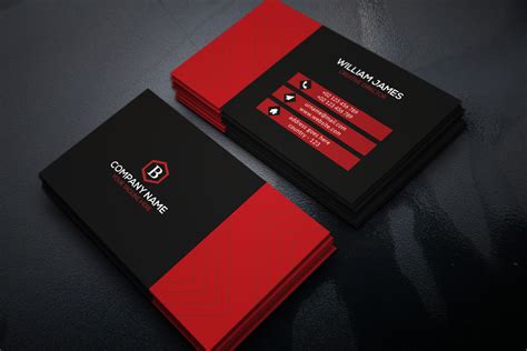 Black & Red Corporate Business Card Graphic by Naima’s Creation ...