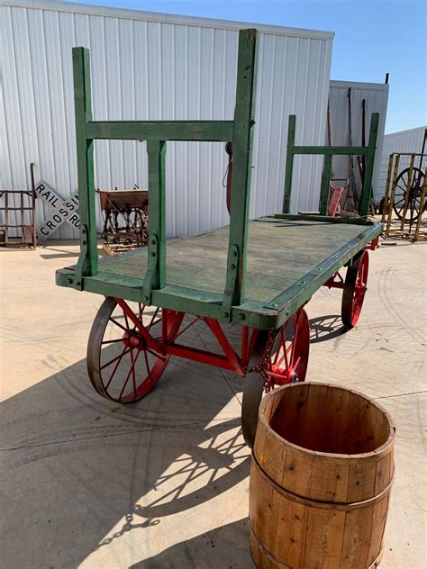 SOLD-Antique Burlington Lines Railroad Baggage Cart – Doyle's Wagons