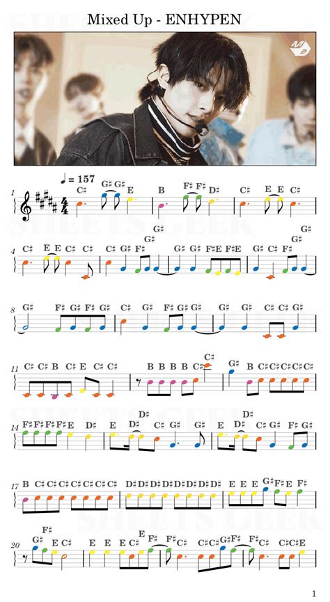 Mixed Up Enhypen Easy Sheet Music