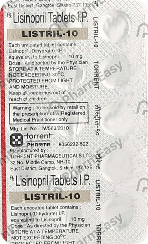 Listril Mg Tablet Uses Side Effects Price Dosage Pharmeasy