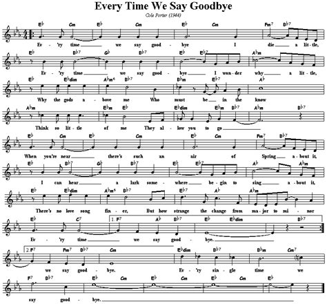 Free Better Sheet Music For Everytime We Say Goodbye