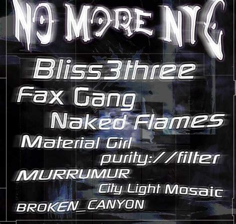 No Agreements Presents Bliss Three Fax Gang Naked Flames At Knitting