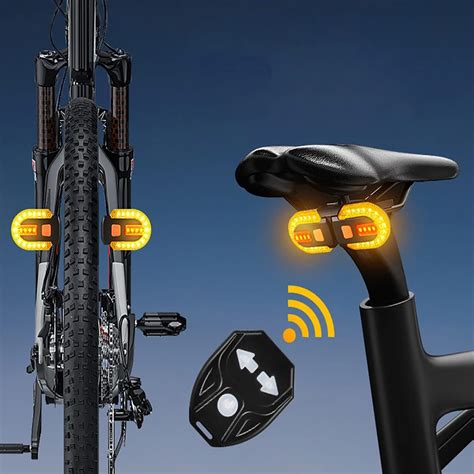 Monkey Home Zwei Lampen Split Fahrrad Rücklicht mit Blinker 5 Modi USB