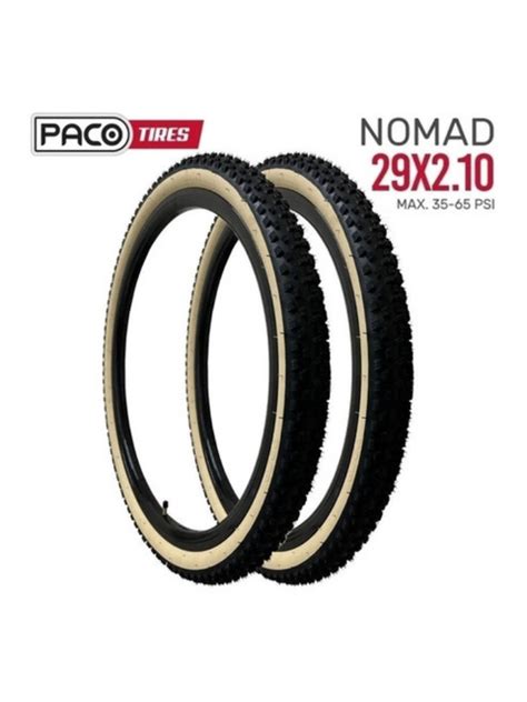 Par De Pneus Aro 29 Mtb Paco Nomad Faixa Bege 29x2 10 Bike Shopee Brasil