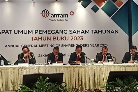 RUPS Tahunan Tahun Buku 2023 ANTAM Bagikan Dividen 100 Suara