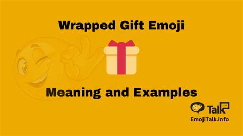 Wrapped Gift Emoji Meaning And Examples Emojitalk