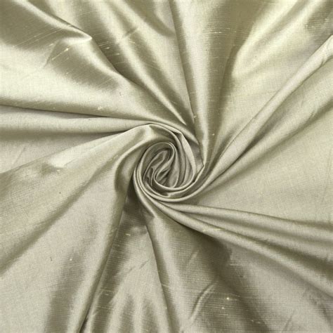 Lightweight Shot Silk Dupioni White Gold Sample Gala Fabrics