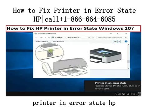 Ppt How To Fix Printer In Error State Hp Call 1 866 664 6085 Powerpoint Presentation Id 10097202