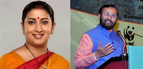 Smriti Irani Demoted To Textiles Ministry Prakash Javadekar Now In