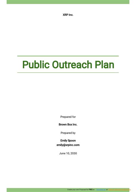 Outreach Strategy Template