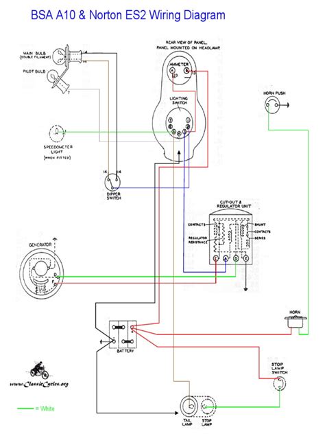 BSA A10 Norton ES2 Wiring Diagram Schematic PDF | PDF