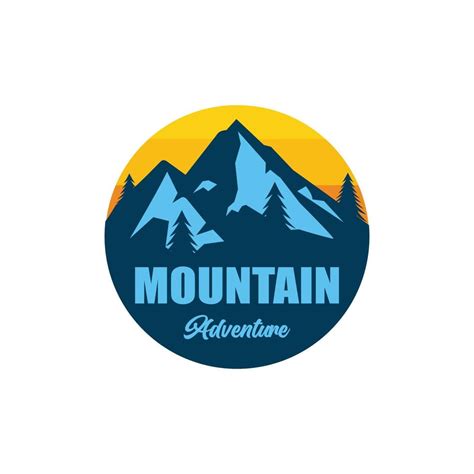 Mountain Adventure Logo Design Vector Illustration Vector Art