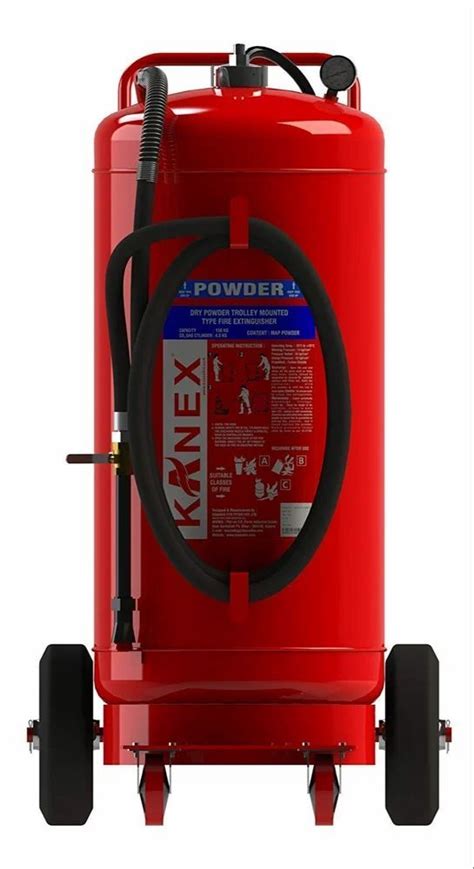 A B C Dry Powder Type Trolley Mounted Fire Extinguishers Capacity