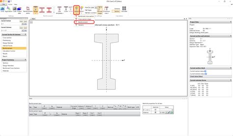 Import Export Cross Section Reinforcement And Tendons In RCS IDEA