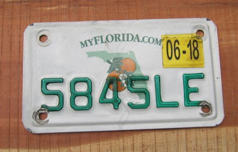 License Plate for SALE Florida Motorcycle License Plate Double Orange SHOP Vintage Antique ...