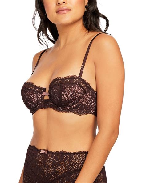 Montelle Intimates Keyhole Balconette Bra In Black Lyst