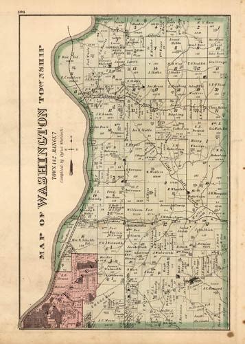 Map of Washington Township (Ohio) - Art Source International