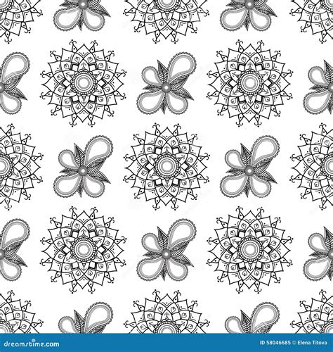 Vintage Floral Seamless Pattern For Your Design Stock Vector