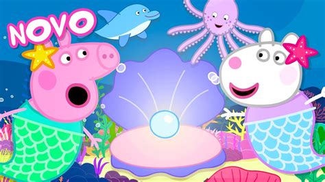 Peppa Pig Português Brasil Sereias Mágicas NOVO Contos Da Peppa Pig