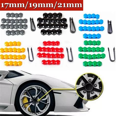 Pcs Mm Car Wheel Nuts Covers Auto Caps Hub Screw Protector Bolt