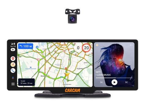 Видеорегистратор-зеркало CARCAM Android GPS Dashboard A5 + Rear View ...