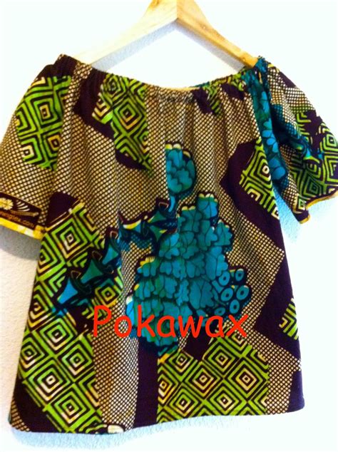 Tunique Blouse En Wax Paules D Nud Es Blouse Tunique Paules D Nud Es