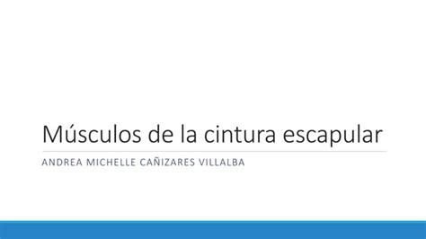 Músculos de la cintura escapular PPT