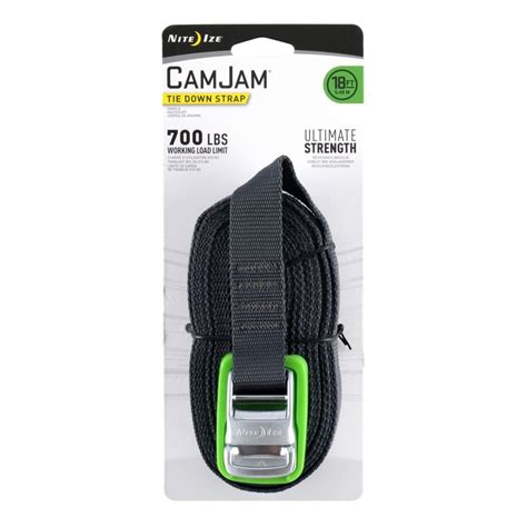 Nite Ize Nite Ize CamJam Tie Down Strap, Zinc Alloy Buckle + Strong ...
