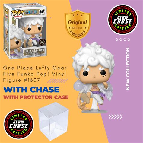 Luffy Gear Five Funko Pop Vinyl Figure Rare Glow Chase Edition