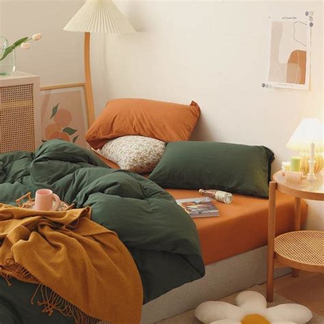 Mixed Color Bedding Set Green Orange Best Stylish Bedding Ever