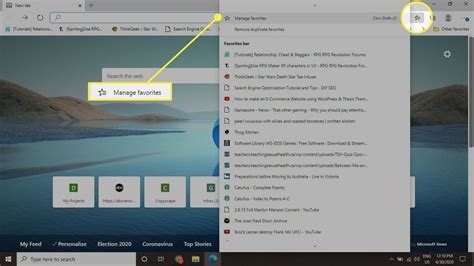 How To Show The Favorites Bar In Microsoft Edge