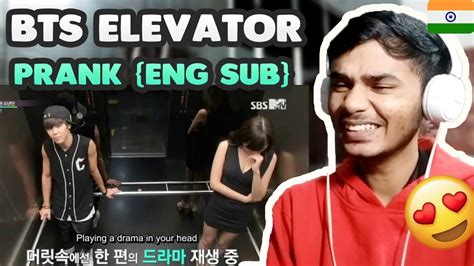 ENG SUB BTS ELEVATOR PRANK INDIAN REACTION WHAT IS THIS YouTube