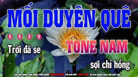 Mối Duyên Quê Tone Nam l Karaoke Nhạc Sống Bảo Bảo YouTube