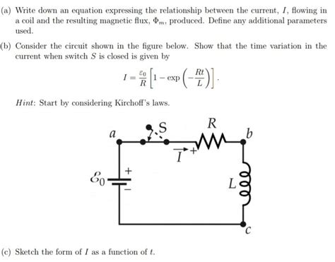 Solved (a) Write down an equation expressing the | Chegg.com