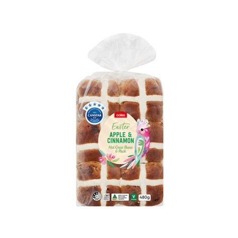 Buy Coles Hot Cross Buns Apple Cinnamon Coles