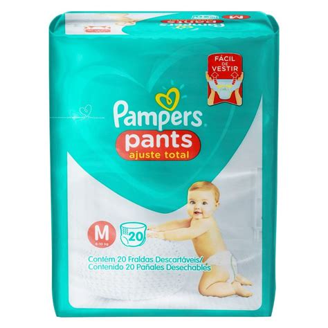 Fralda Descartável Pampers Infantil Pants Ajuste Total Tamanho M Pacote