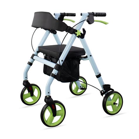 Detachable Backrest Folding Aluminum Indoor Outdoor Rollator Walker