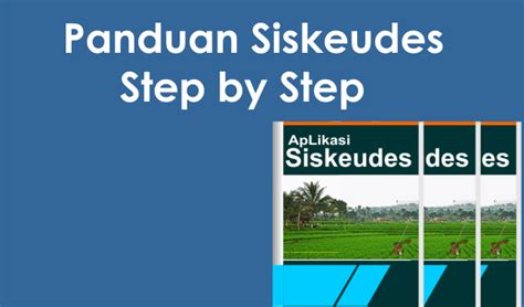 Panduan Aplikasi Siskeudes Step by Step – Updesa