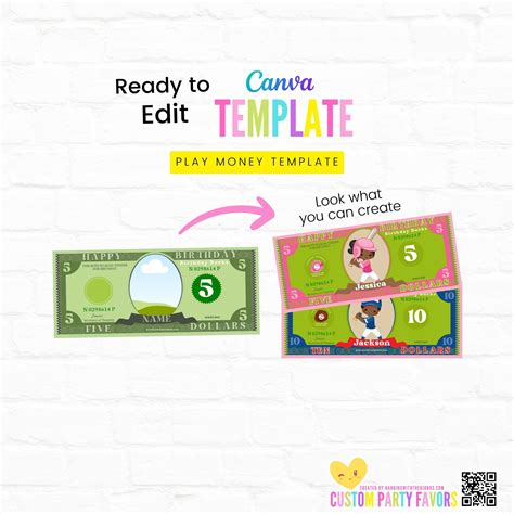 Customizable Play Money Template – Hanging with the Kiddos