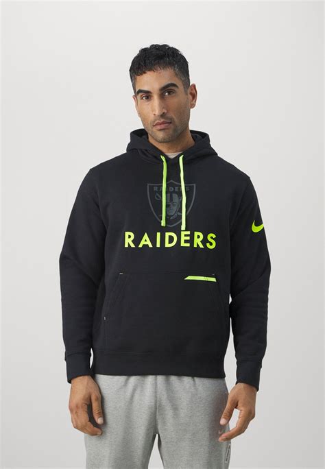 Nike Performance Nfl Las Vegas Raiders Volt Hoodie Club Wear Black