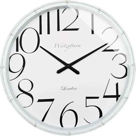 Amazon Westzytturm 30 Inch Wall Clock White Large Decorative