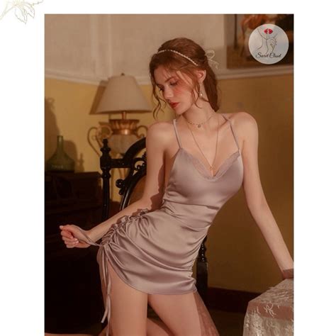 Jual Secretcloset New Baju Tidur Hot Wanita Dewasa Adult Sexy Lingerie Satin Silk Baju Tidur