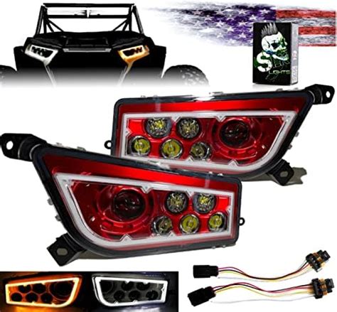 Amazon Slk Luces Premium Red Razor Rzr Led Faro Halo Kit De Se Al