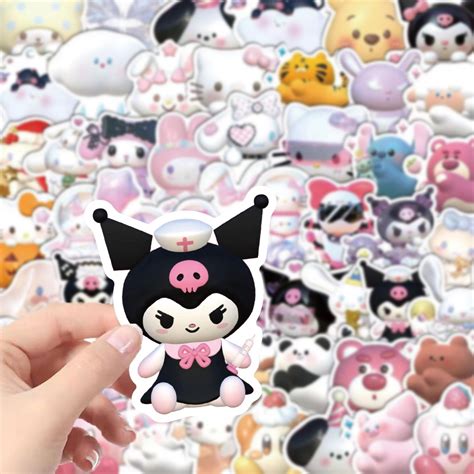 Jual 1 Pack 3d Avatar Sanrio Stiker Kartun Gadis Lucu Diy Dekoratif