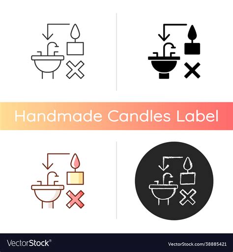 Never Throw Hot Wax Down Sink Manual Label Icon Vector Image