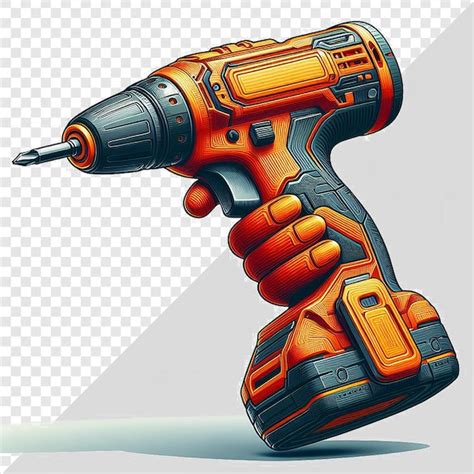 Premium PSD Cordless Screwdriver Tool Png Isolated On Transparent