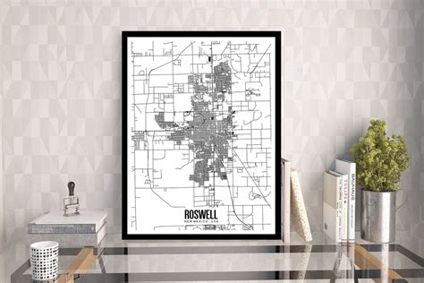 Roswell New Mexico Map Printable, Printable Map for Office, Roswell ...