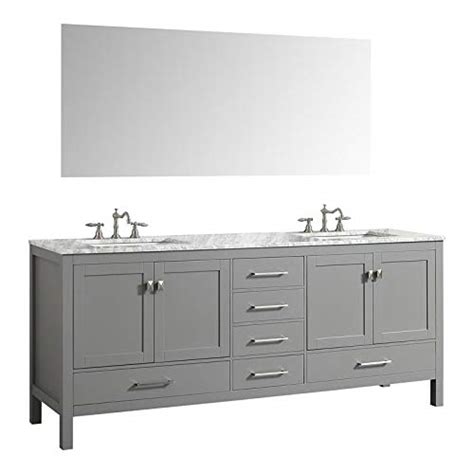 Buy Eviva Aberdeen 84 Gray Transitional Double Sink Bathroom Vanity W