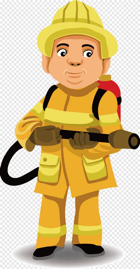 Police Officer Firefighter Firefighting Illustration Fire Brigade